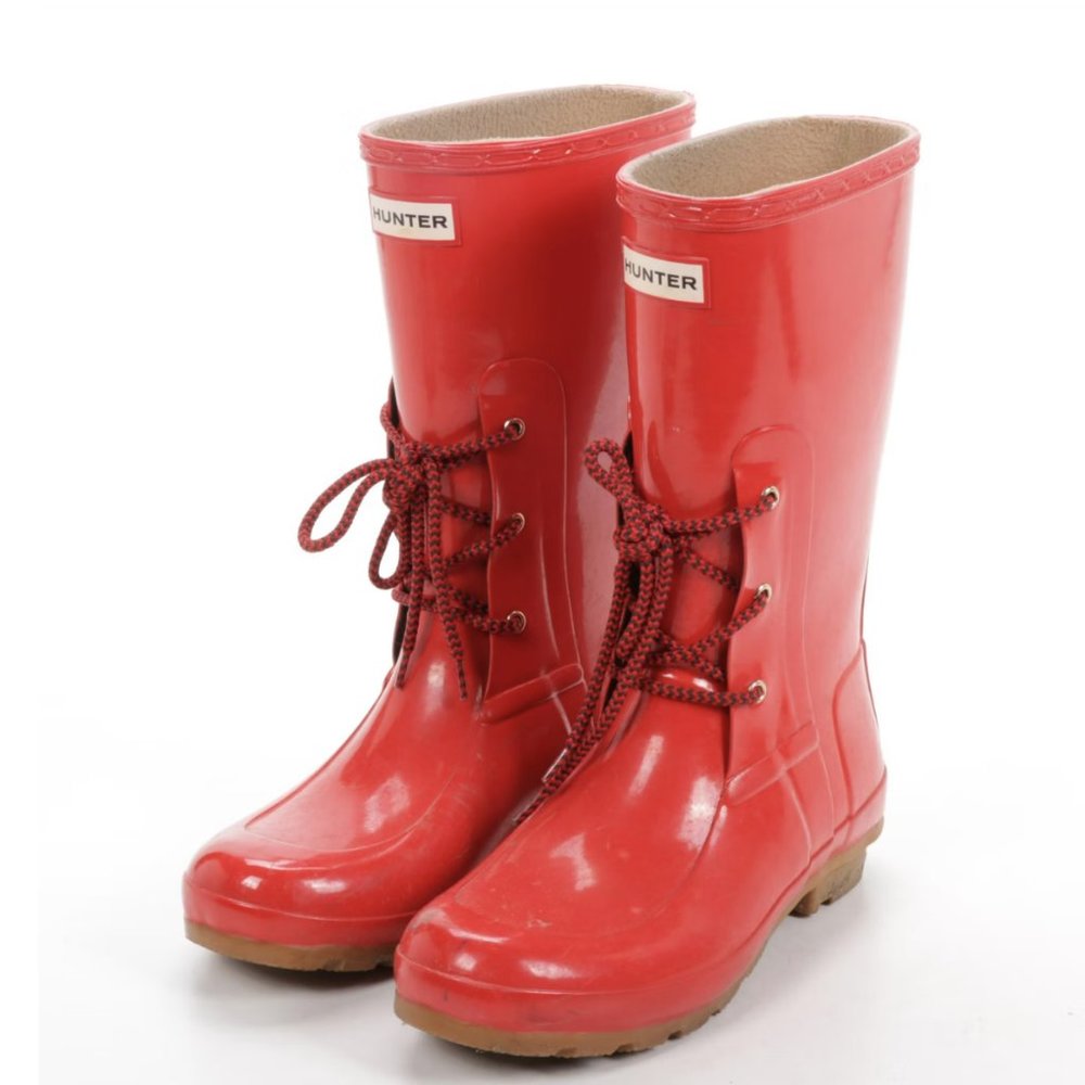 Hunter Midcalf Lace Up Rain Boots
